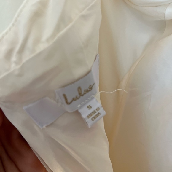 Start of Forever Ivory Satin Halter Mermaid Maxi Dress Small - Picture 7 of 13